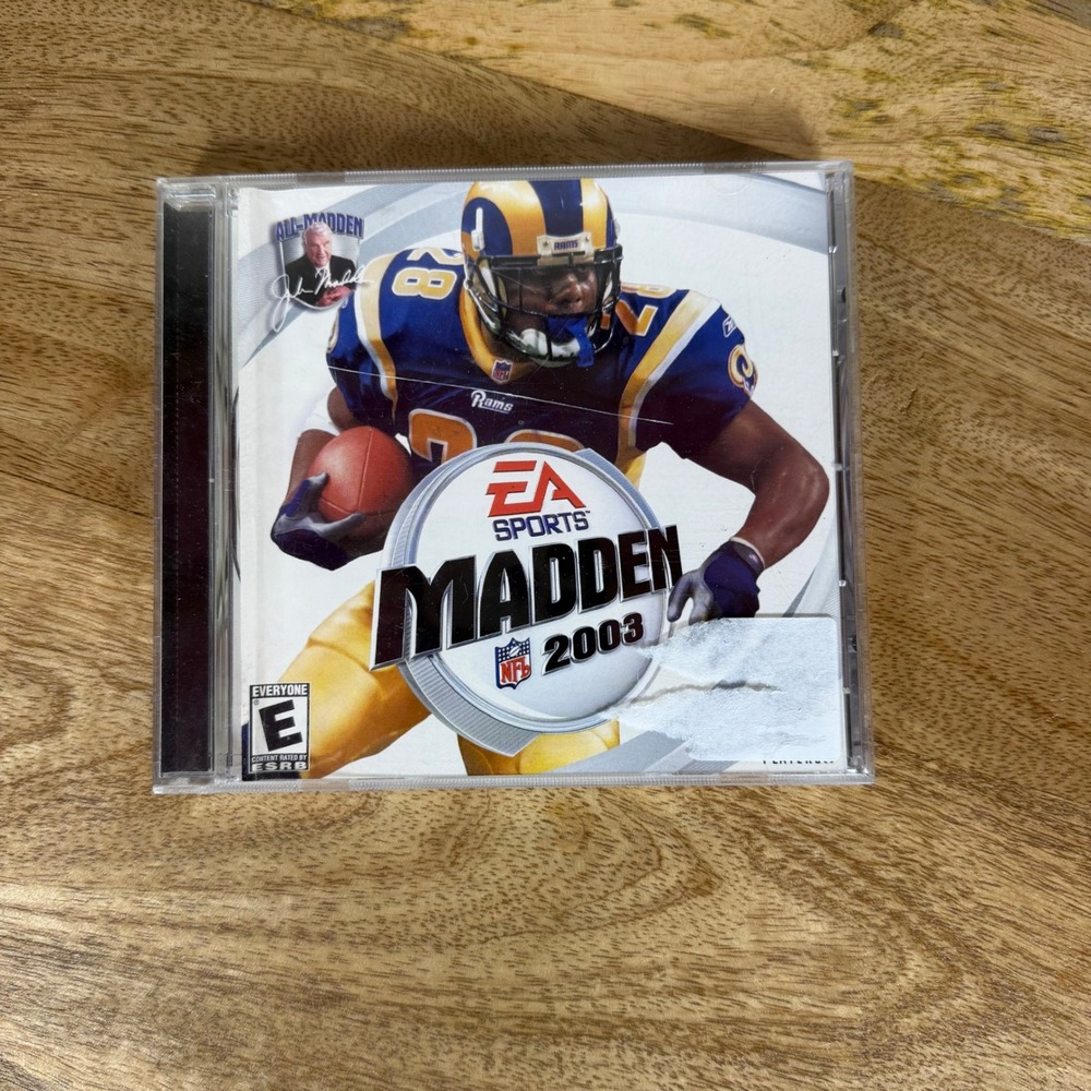 EA Sports Madden NFL 2003 PC Game Marshall Faulk Vintage Football Jewel Case